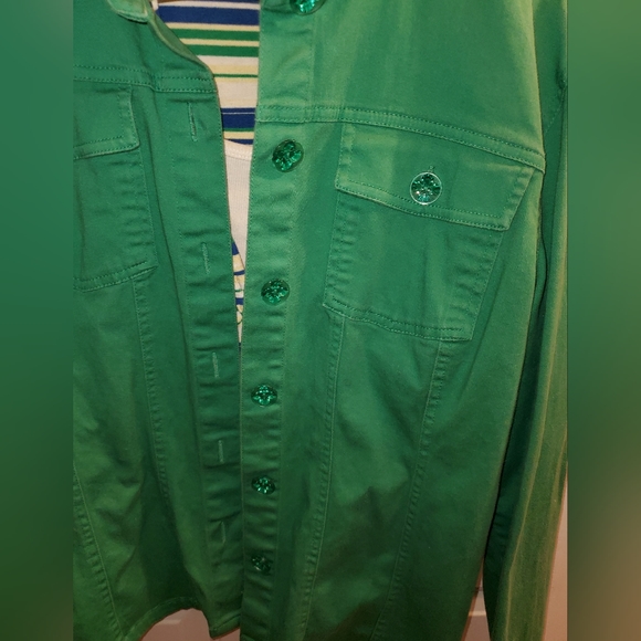 ST. PATRICK'S DAY SHIRT JACKET TOP SHAMROCKS IRISH GREEN XL from Cato - Picture 5 of 15